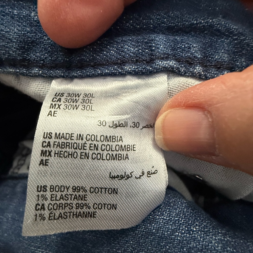 MENS INC Slim Straight Leg Comfort Stretch Jeans. NWT . Size 30”/30”. - Picture 4 of 6